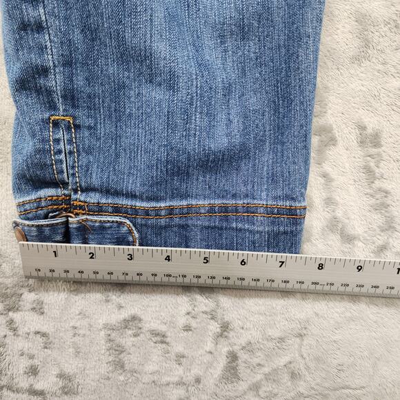 Vintage 90s Nobo No Boundaries Jeans Womens 9 Juniors Low Rise Capri Snap Hem - Picture 12 of 13